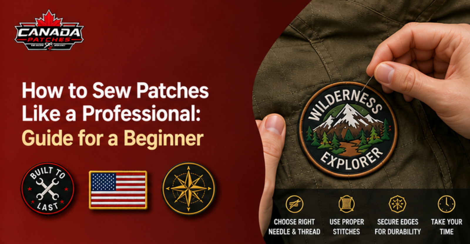 how to sew patche