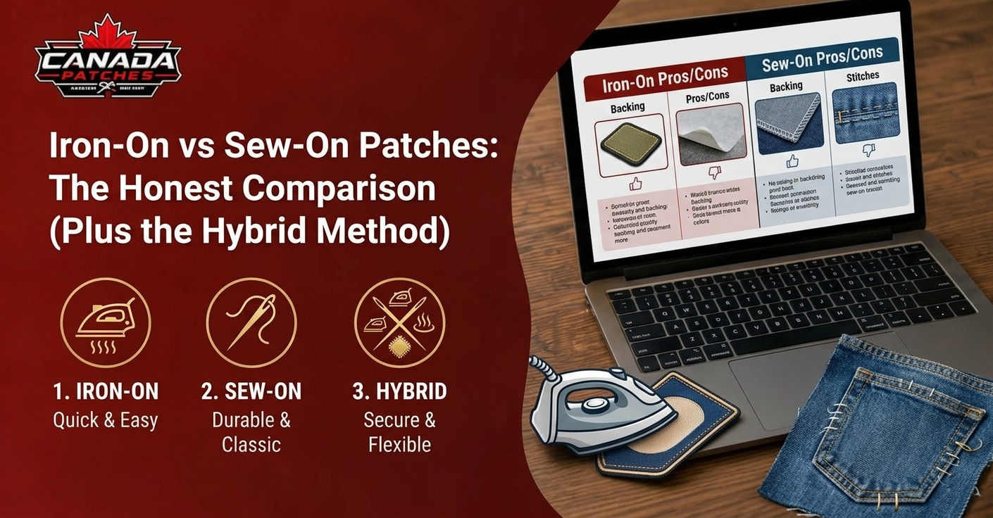 Iron-On vs Sew-On Patches: The Honest Comparison (Plus the Hybrid Method)