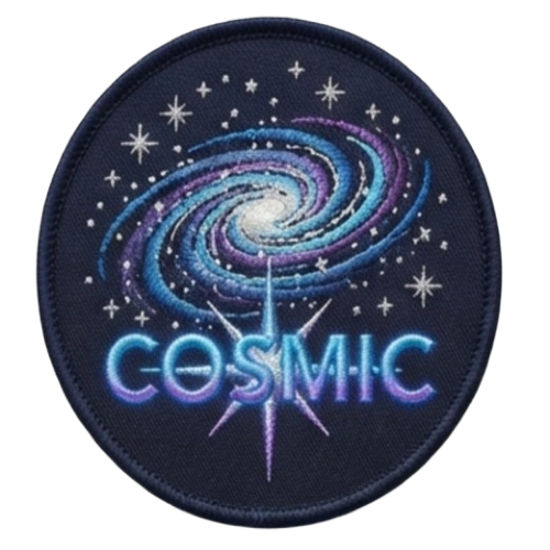 Embroidered custom name patch with clear lettering